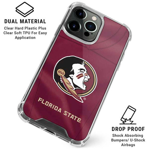 Florida State University Red Jersey iPhone 15 Pro Clear Case
